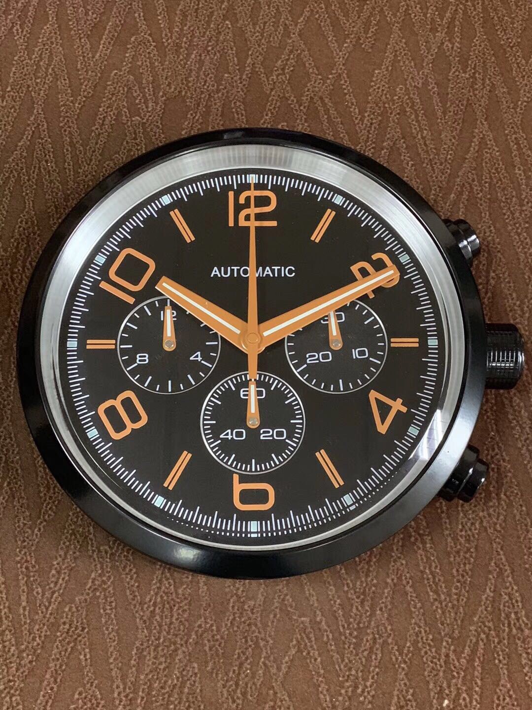 Mont-blanc Battery Wall Clock Black-Rose Gold Case - Click Image to Close